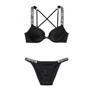 Купальник з подвійним пушапом Shine Strap Black SWIM