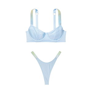 Купальник Wicked Bikini Top Shine Strap Purity Blue