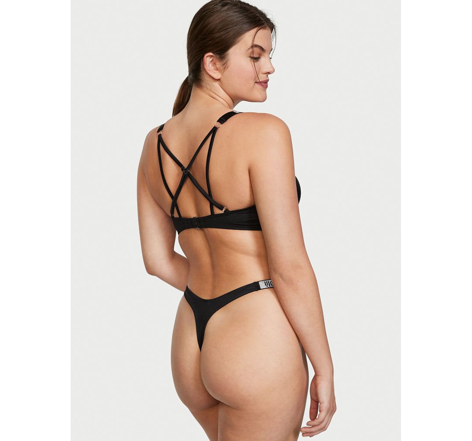Купальник з подвійним пушапом Shine Strap Black SWIM