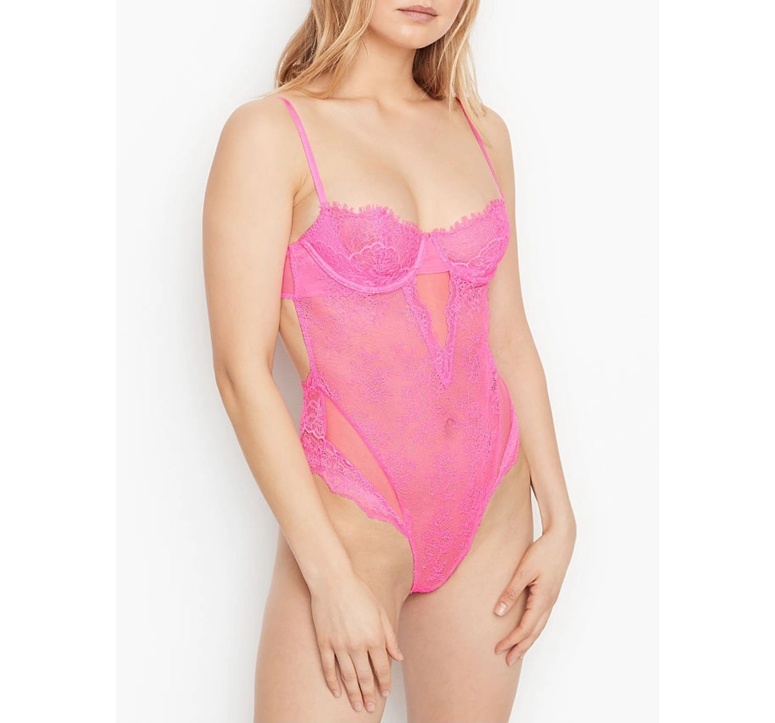 Боди Very Sexy Wicked Unlined Balconette Teddy Rose Lace