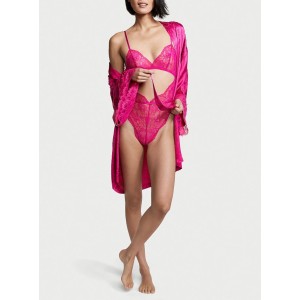 Халат Satin Jacquard Flounce Robe