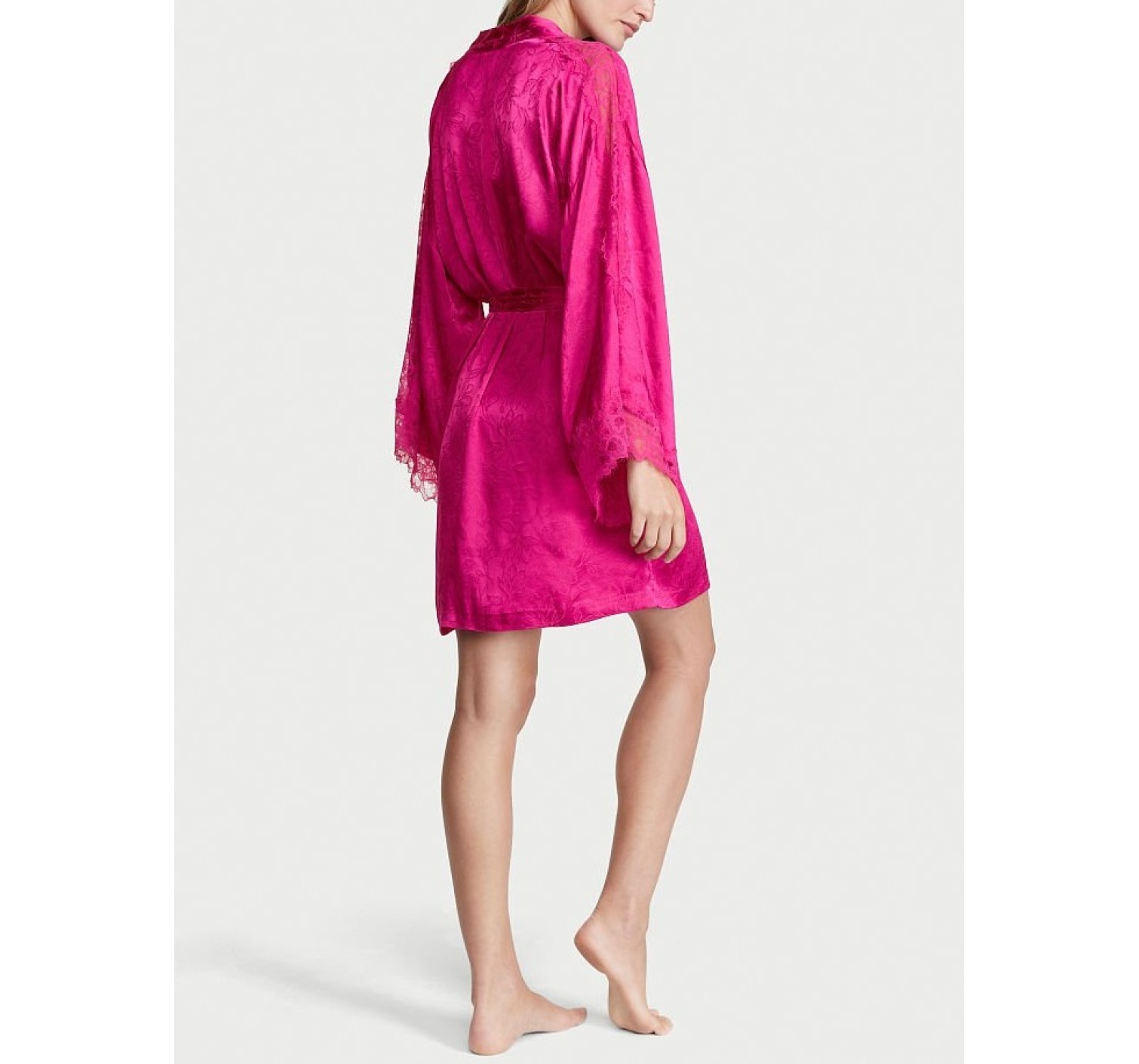 Халат Satin Jacquard Flounce Robe