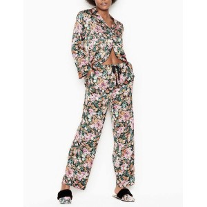 Піжама Victoria's Secret Satin Long PJ Set Floral print