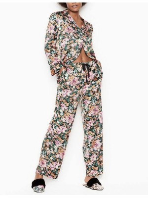 Пижама Victoria’s Secret Satin Long PJ Set Floral print