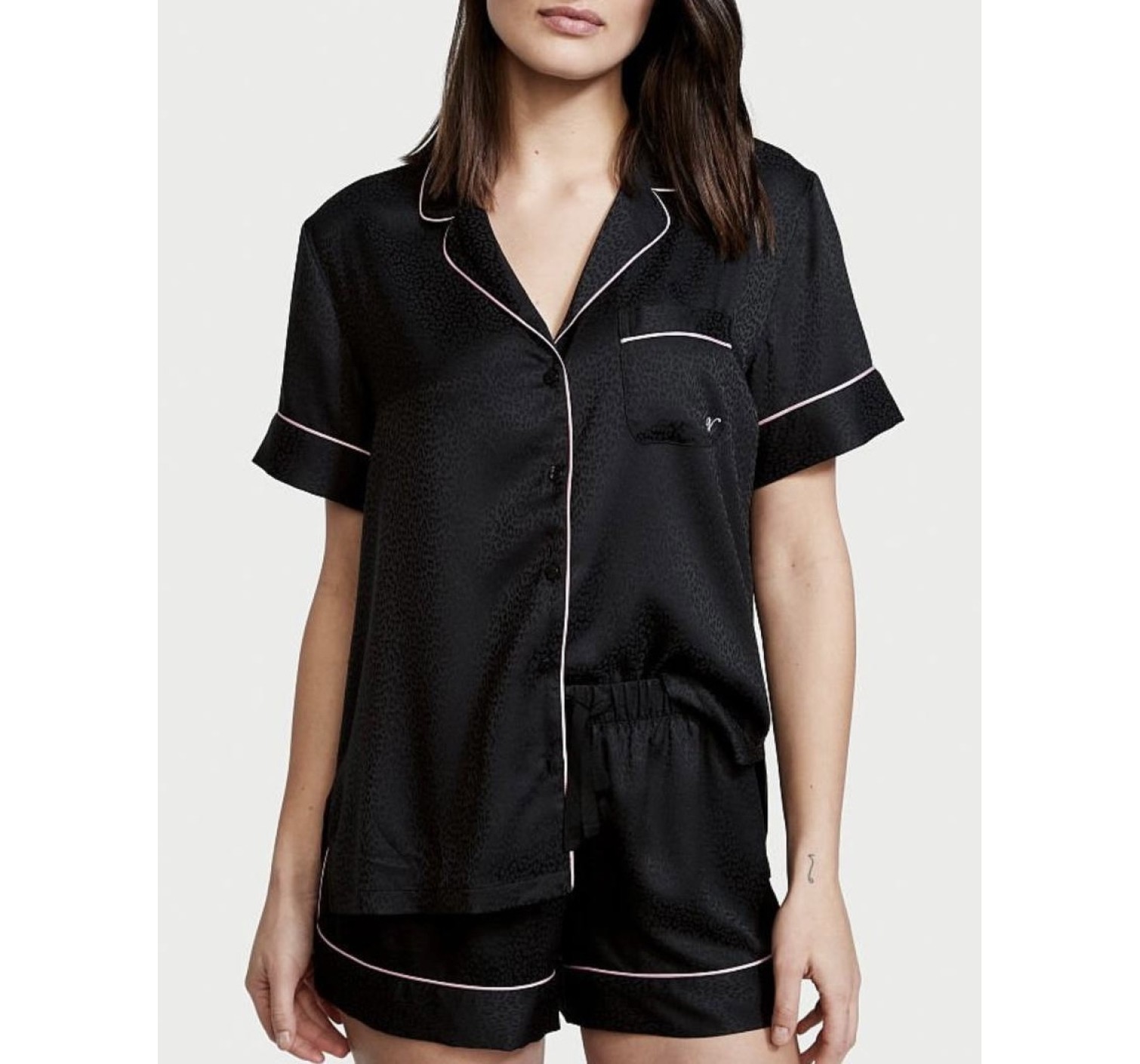 Сатиновая пижама Victoria’s Secret The Satin Short PJ Set