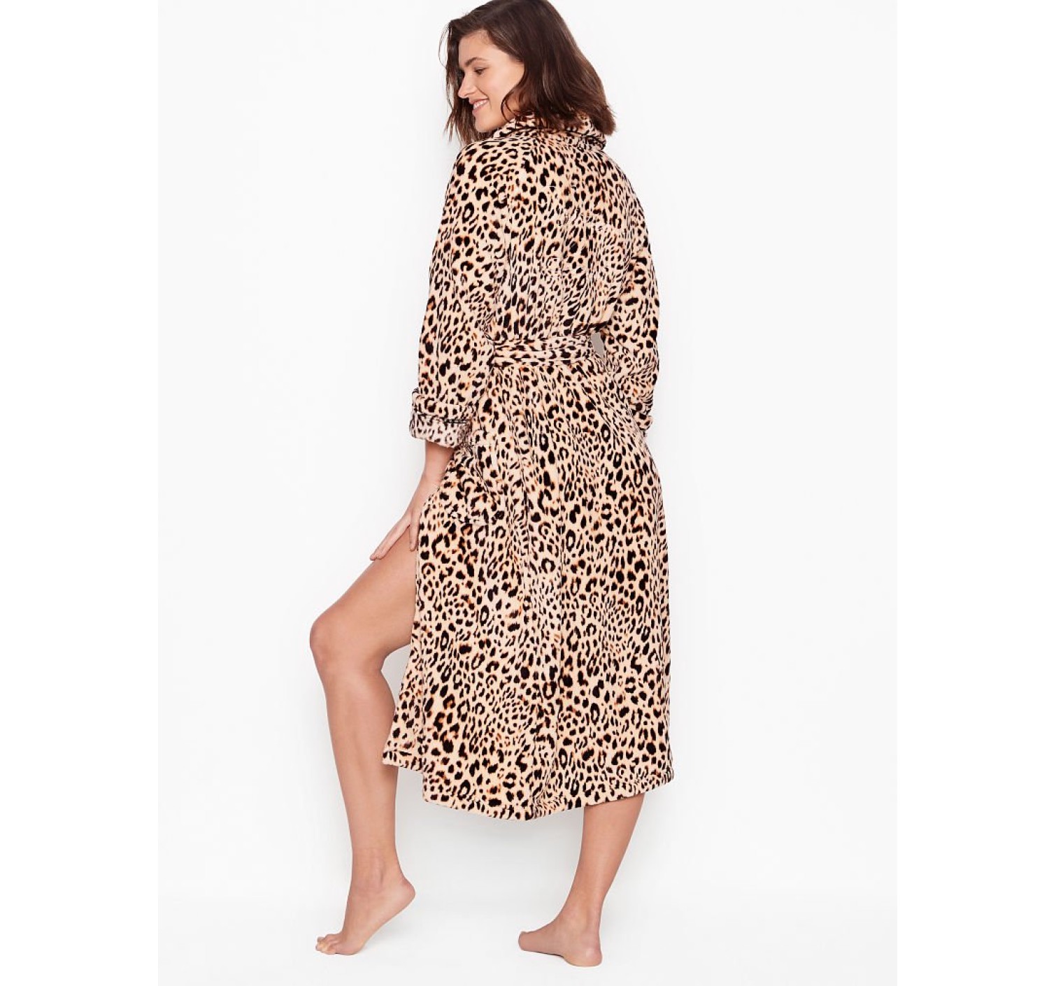 Халат Victoria's Secret Cozy Plush Long Robe True Leopard