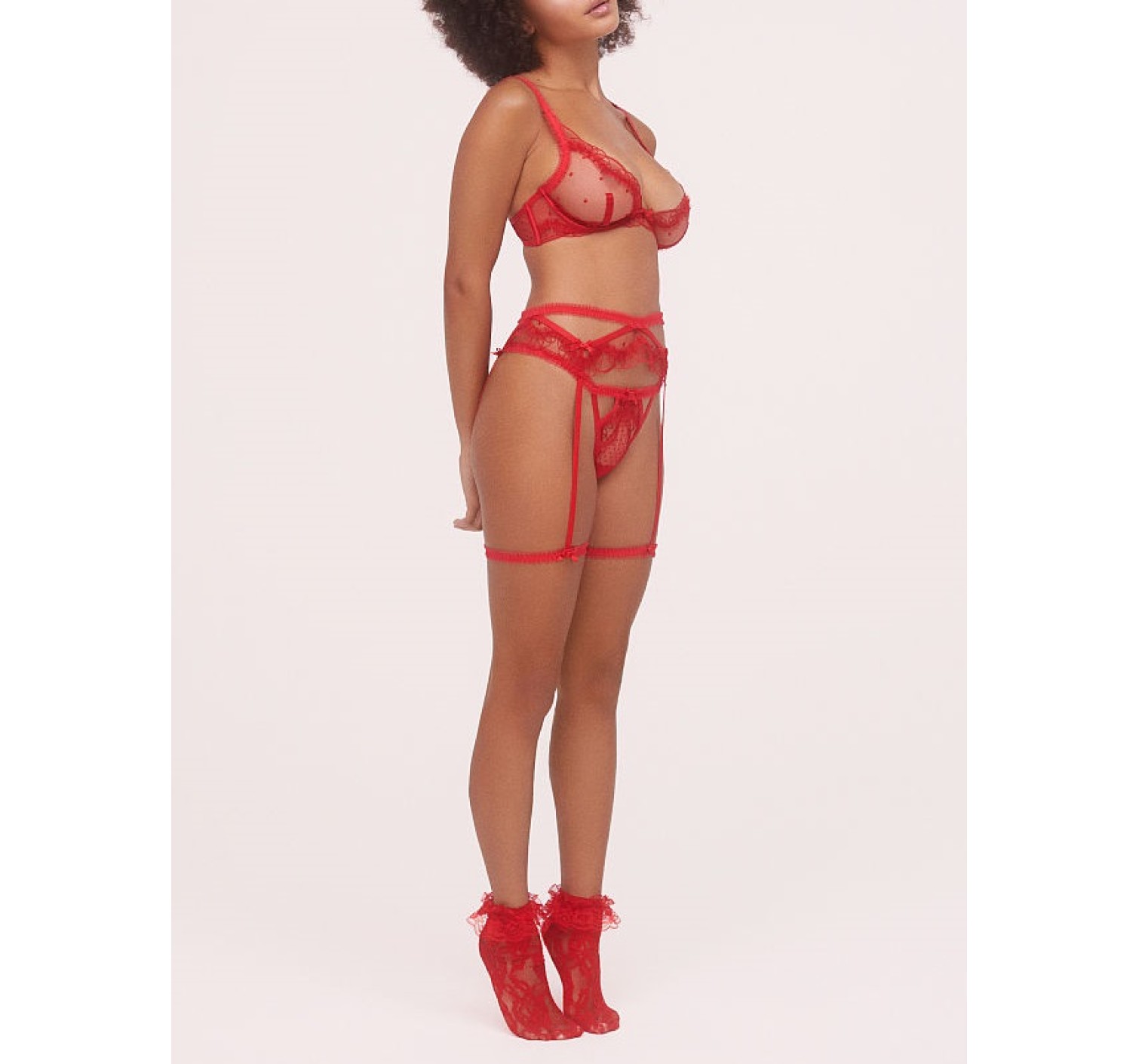 Комплект білизни LOVE & LEMONS Red Lace Bra set❤️