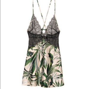 Пеньюар Victoria's Secret Very Sexy Lace Slip dress Palm print