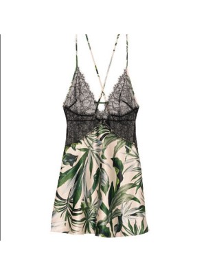 Пеньюар Victoria’s Secret Very Sexy Lace Slip dress Palm print