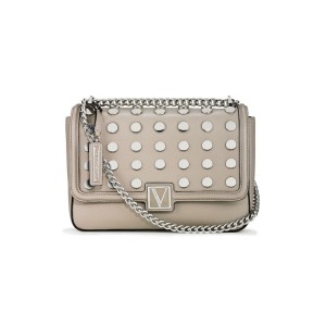 Кросс-боди Виктория Сикрет Medium Shoulder Bag Grey with Gold dot