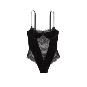Вельветове боді Victoria's Secret Very Sexy Velvet Wicked Teddy