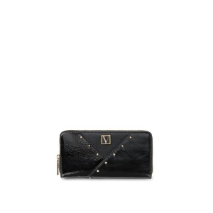 Гаманець Victorias Secret The Victoria Logo Zip Wallet Black & Gold dot