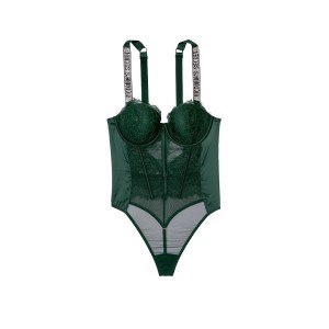 Боди Victoria’s Secret Lightly-Lined Logo Shine Strap Teddy