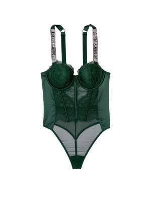 Боди Victoria’s Secret Lightly-Lined Logo Shine Strap Teddy