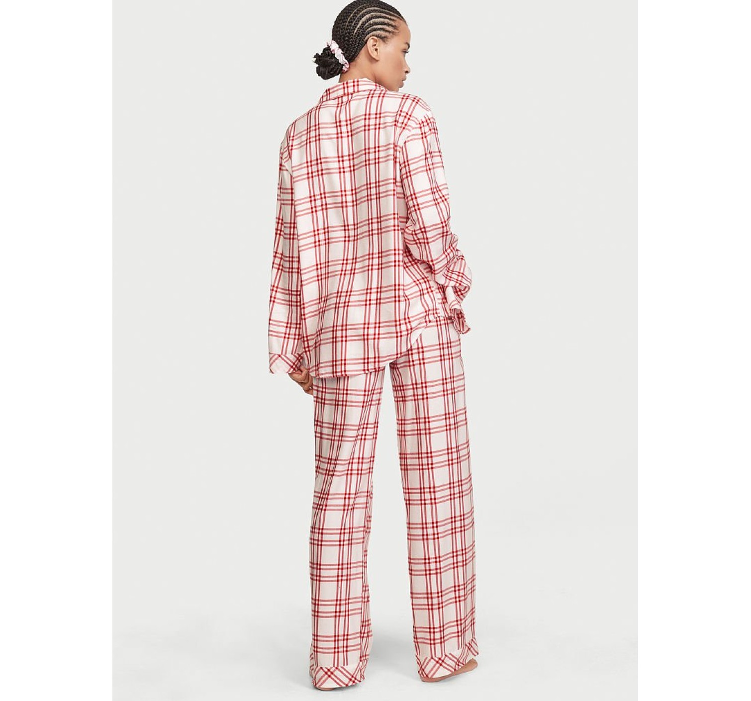 Пижама Victoria’s Secret Flannel Long PJ Set Lipstick Plaid