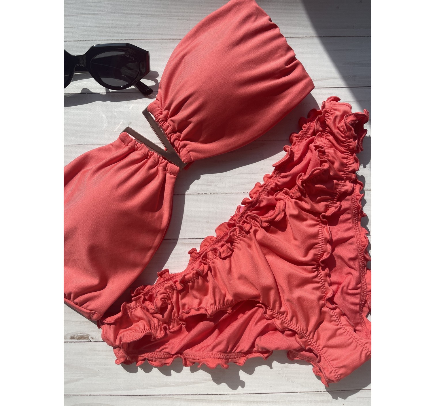 Купальник бандо V-hardware Victoria's Secret Push-up Coral