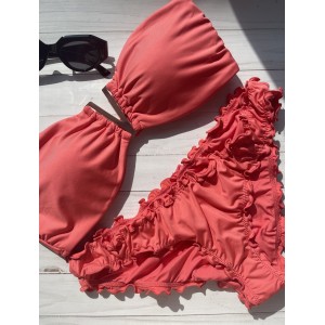 Купальник бандо V-hardware Victoria's Secret Push-up Coral