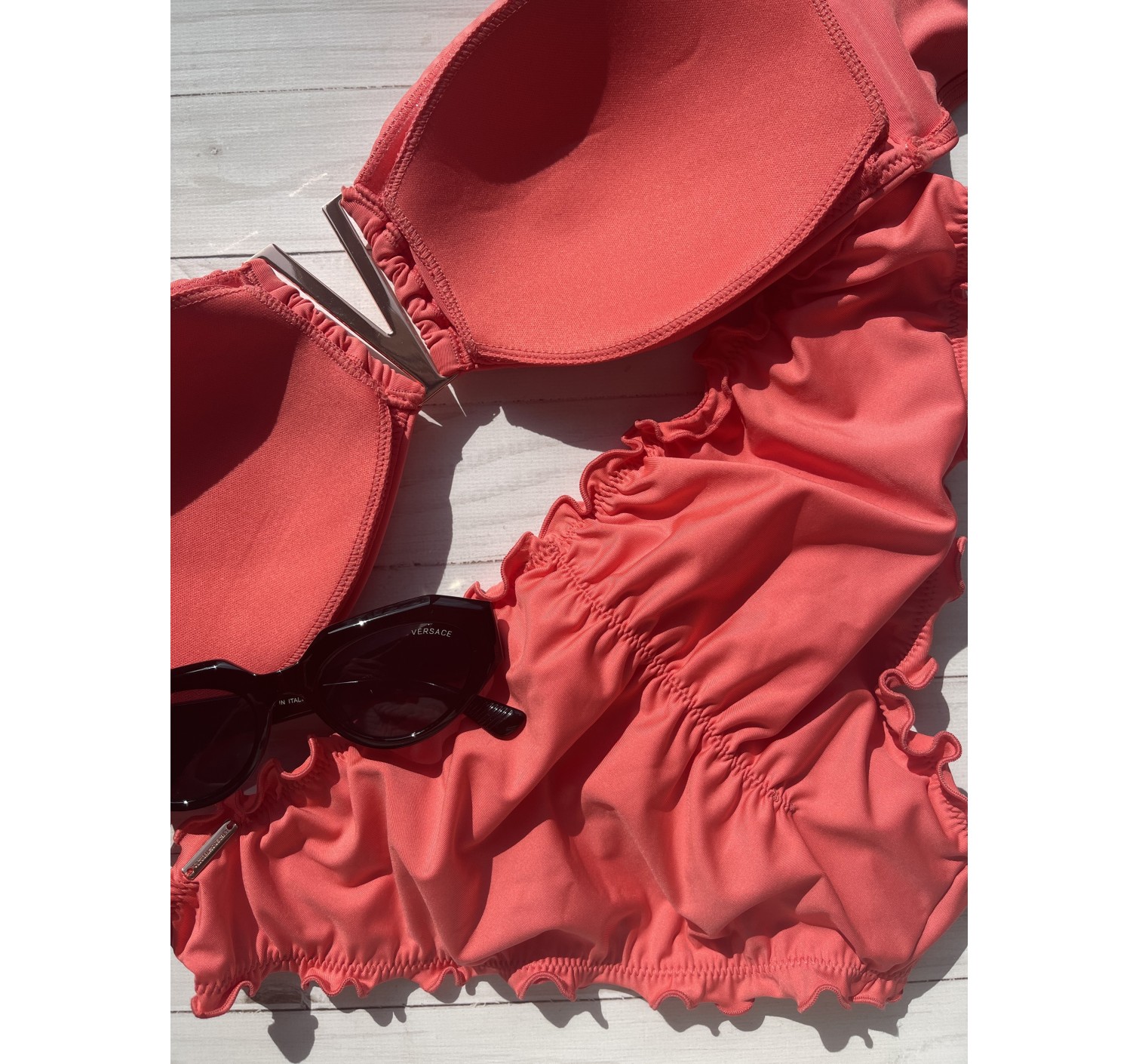 Купальник бандо V-hardware Victoria's Secret Push-up Coral