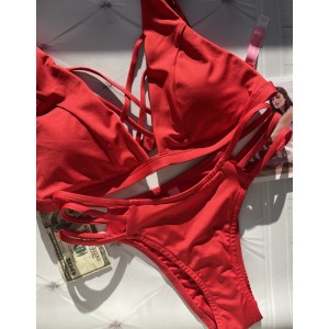 Купальник Victoria's Secret Red Strappy Cheeky