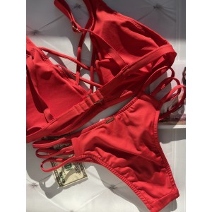 Купальник Victoria's Secret Red Strappy Cheeky