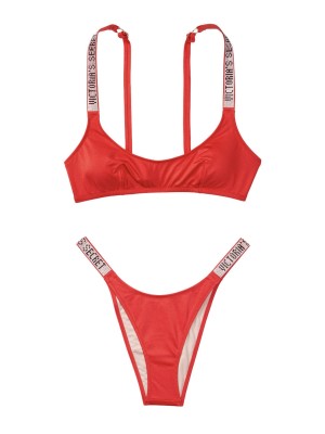 Купальник VS Shine Strap Tulum Scoop Swim Top & Brazilian panty Lipstick