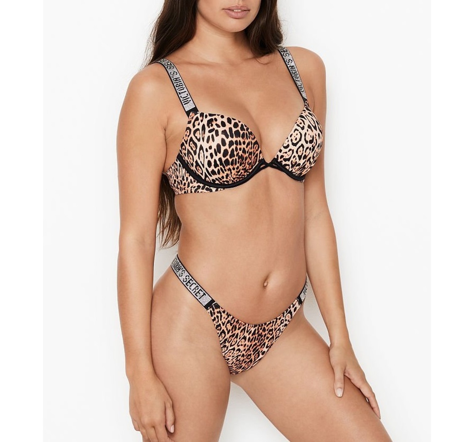 Купальник Вікторія Секрет Bombshell pushh-up Leopard print❤️