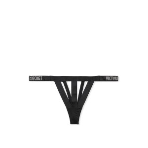 Трусики зі стразами VS Banded Shine Strap Thong Panty