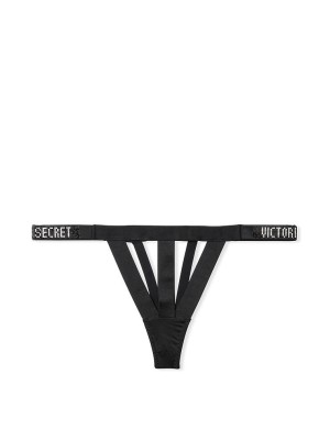 Трусики зі стразами VS Banded Shine Strap Thong Panty
