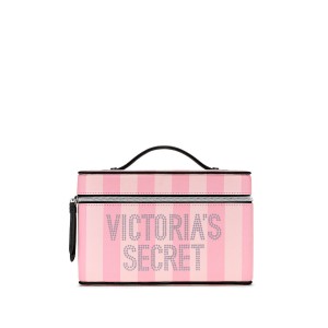 БЬЮТИ КЕЙС VICTORIA'S SECRET Signature Stripe Runway Vanity Case