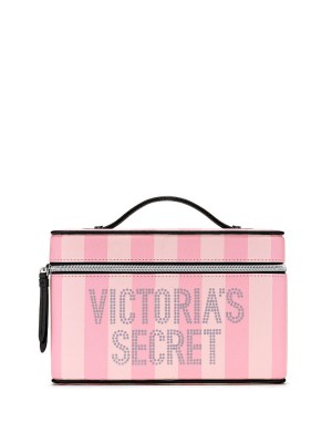 БЬЮТИ КЕЙС VICTORIA'S SECRET Signature Stripe Runway Vanity Case