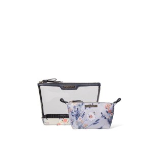 Косметичка Victoria’s Secret 2 в 1 AM PM Beauty Bag Duo Blue flowers