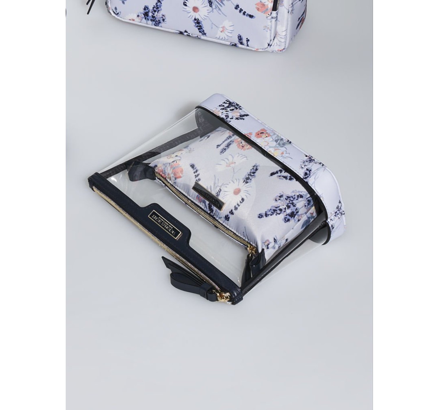Косметичка Victoria’s Secret 2 в 1 AM PM Beauty Bag Duo Blue flowers