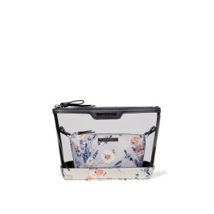 Косметичка Victoria’s Secret 2 в 1 AM PM Beauty Bag Duo Blue flowers