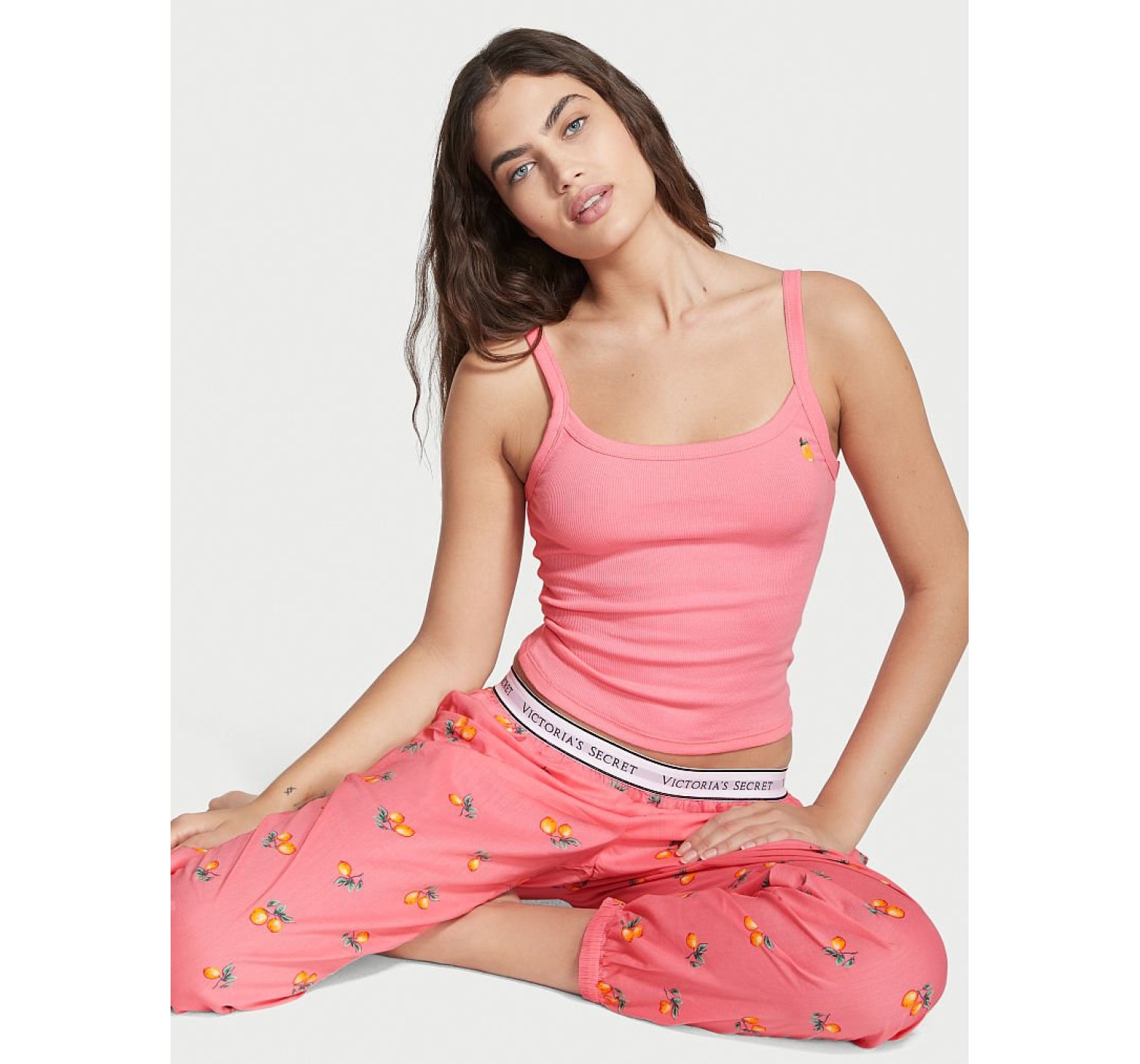 Пижама Cotton Tank Jogger Pajama Set Lemon print