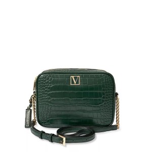 Сумка The Victoria Top Zip crossbody Green Croc