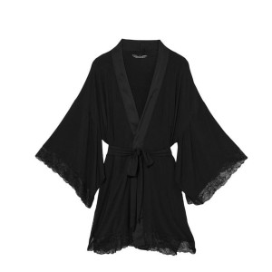Халат Heavenly by Victoria’s Secret Black Lace Modal Kimono