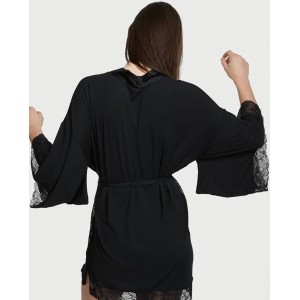 Халат Heavenly by Victoria’s Secret Black Lace Modal Kimono