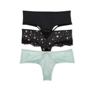 Трусики чіки Very Sexy Strappy Black Star Back Cheeky Panty