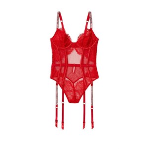 Боди Victoria’s Secret Demi Teddy with Shine Straps & Garters