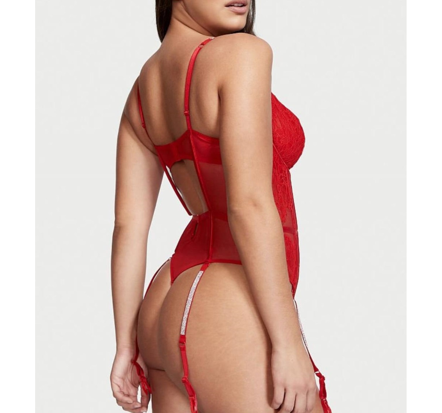 Боди Victoria’s Secret Demi Teddy with Shine Straps & Garters