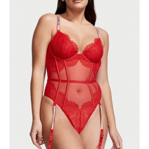 Боди Victoria’s Secret Demi Teddy with Shine Straps & Garters