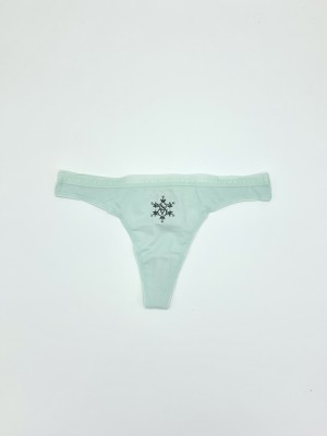 Трусики стринги Cotton Logo Thong Panty mint