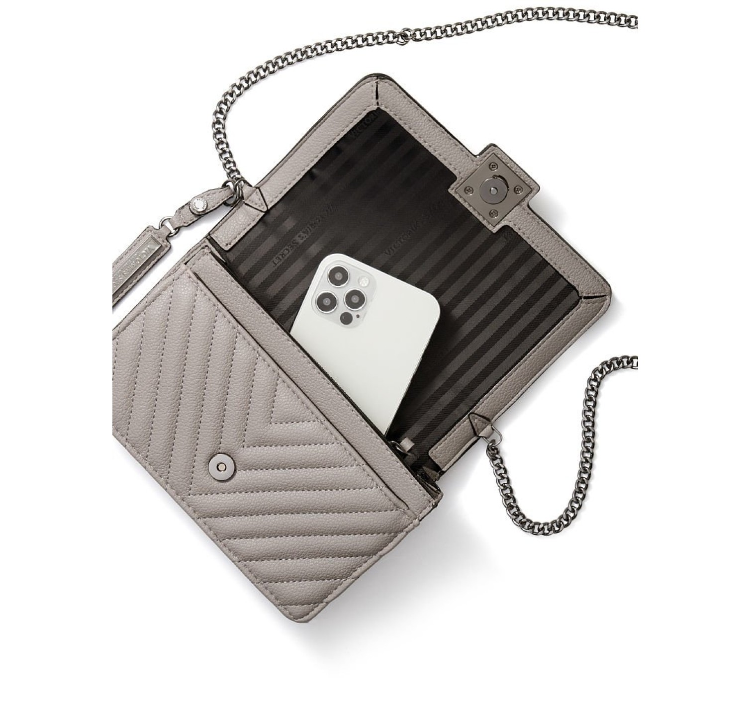 Сумка The Victoria Medium Shoulder Silver Bag