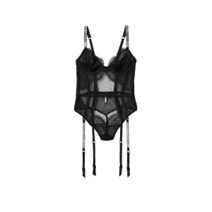 Боді Victoria's Secret Demi Teddy with Shine Straps & Garters