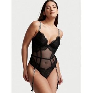 Боді Victoria's Secret Demi Teddy with Shine Straps & Garters