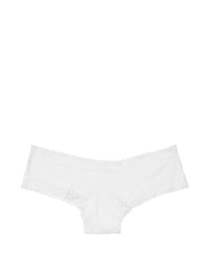 Трусики Cotton Floral Lace Waist Cheeky Panty white