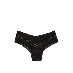 Трусики Cotton Floral Lace Waist Cheeky Panty Pink dot
