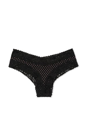 Трусики Cotton Floral Lace Waist Cheeky Panty Pink dot