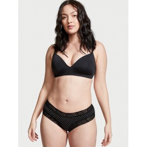 Трусики Cotton Floral Lace Waist Cheeky Panty Pink dot