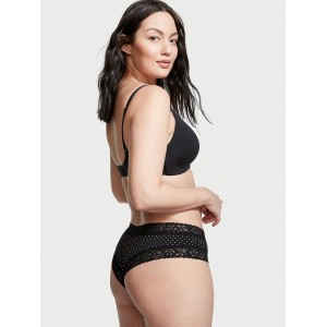 Трусики Cotton Floral Lace Waist Cheeky Panty Pink dot
